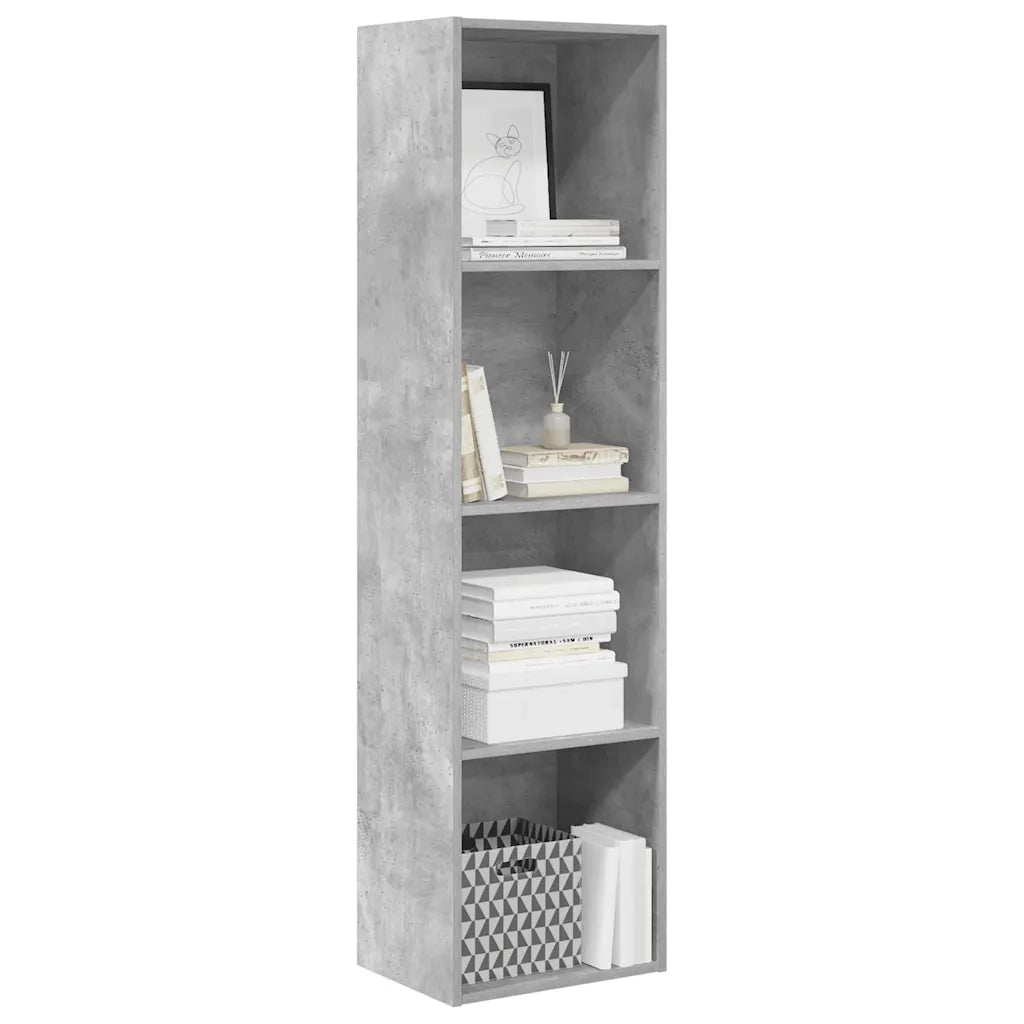 Libreria Grigio Cemento 40x30x152 cm in Legno Multistrato 857879