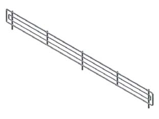 FRONTALINO IN FILO CROMATO  mm.500 l.x80 h.