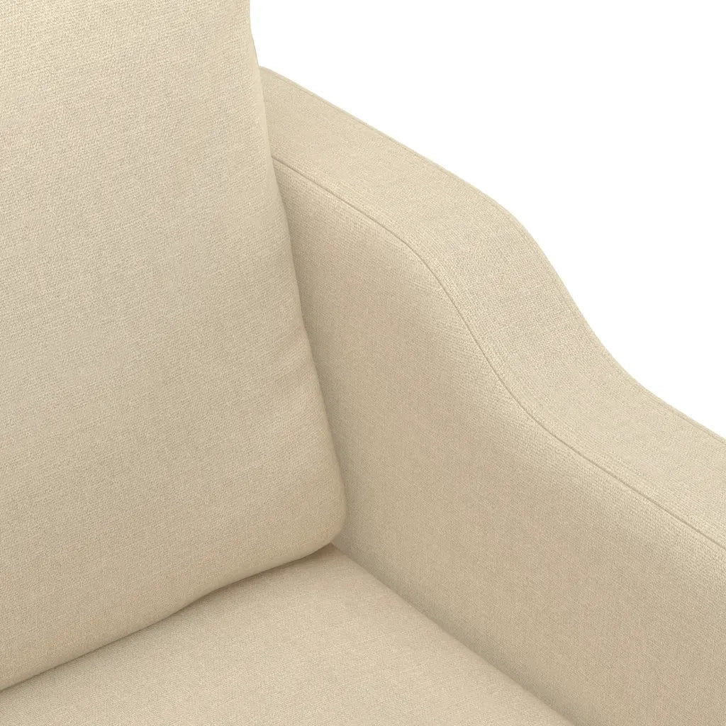 Divano a 2 Posti Crema 120 cm in Tessuto 359353