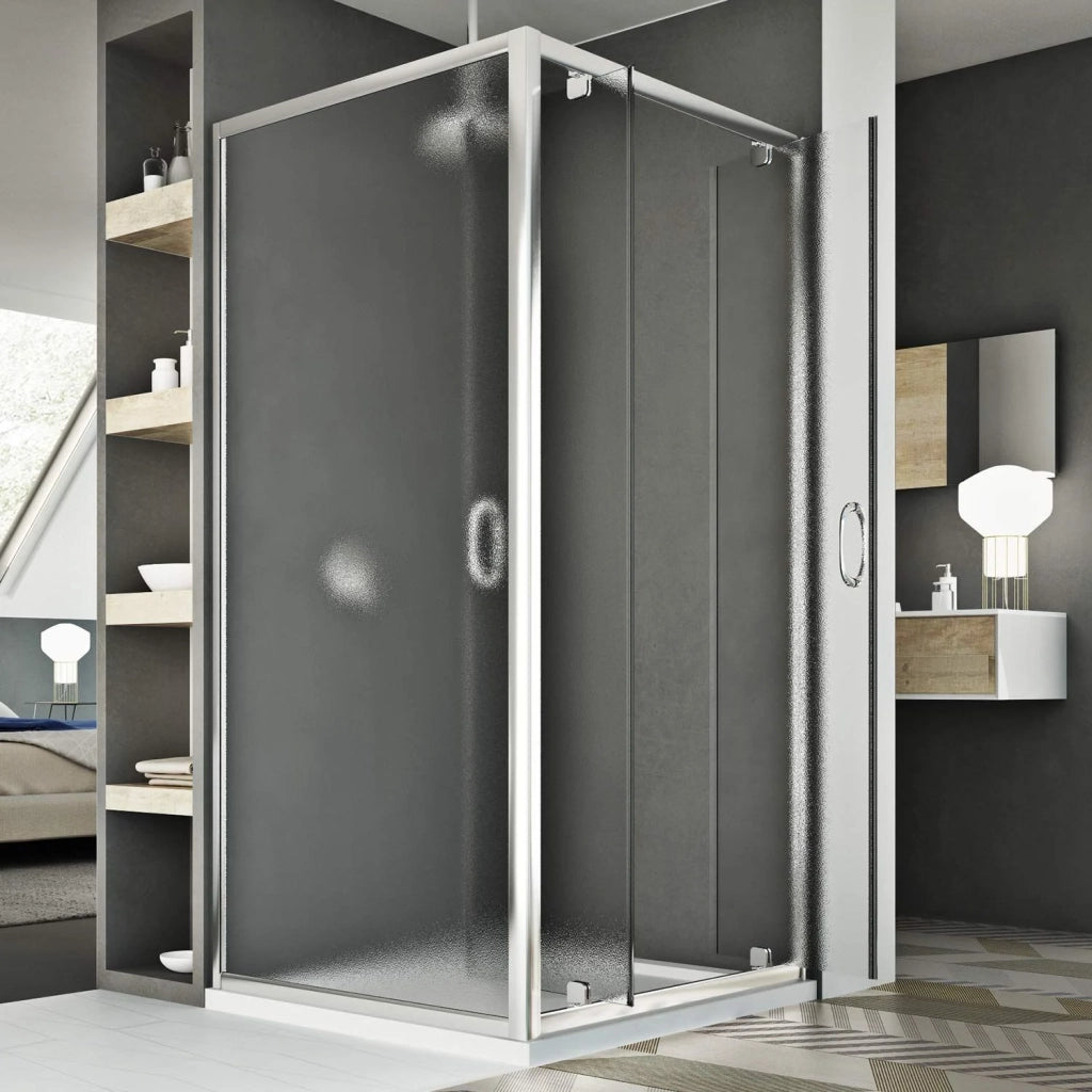 Box Doccia 80x110 AP. 110 CM H185 stampato C mod. Sintesi Duo 2 Ante