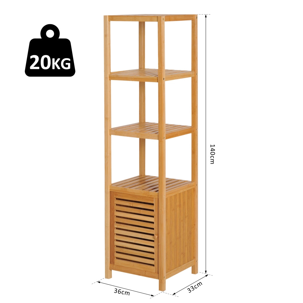 Colonna Rangement Bagno in Bamb¨´ ¨C Minimal ¨C 36x33x140 cm