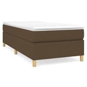 Letto singolo | Letto per adulti | Struttura Letto a Rete a Molle Marrone Scuro 90x190 cm Tessuto