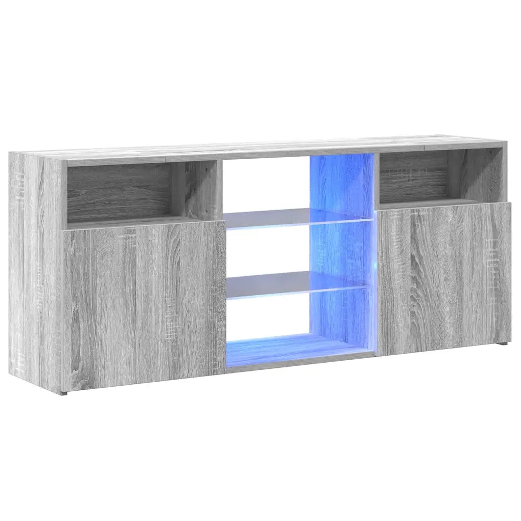 Mobile Porta TV con Luci LED-Mobile per TV-Credenza TV Grigio Sonoma 120x30x50 cm