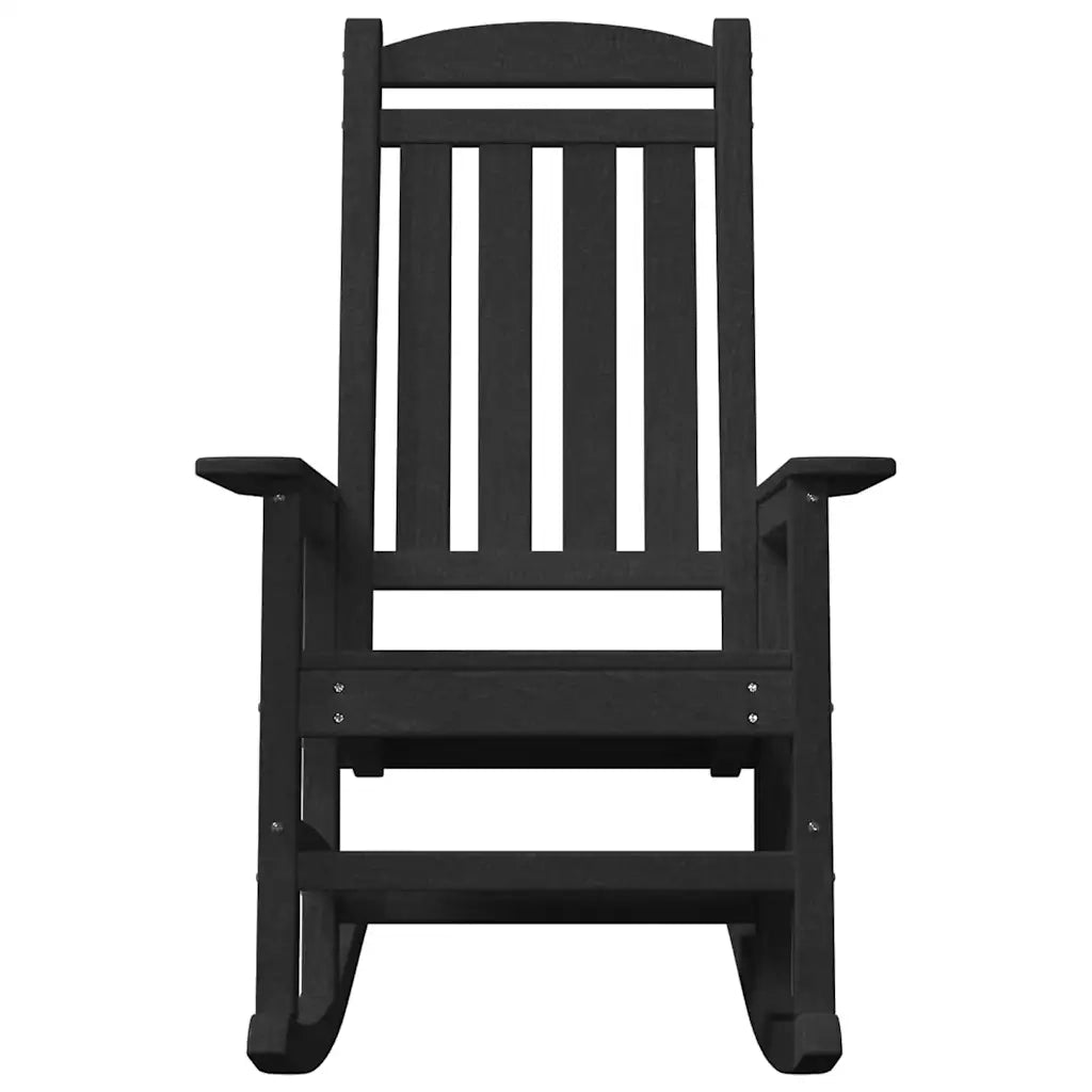 Sedia a dondolo da giardino Nero 92 x 70 x 108cm HDPE 42006615