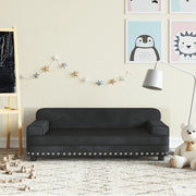 Divano per Bambini-Sofa-Divanetto Nero 90x53x30 cm in Velluto