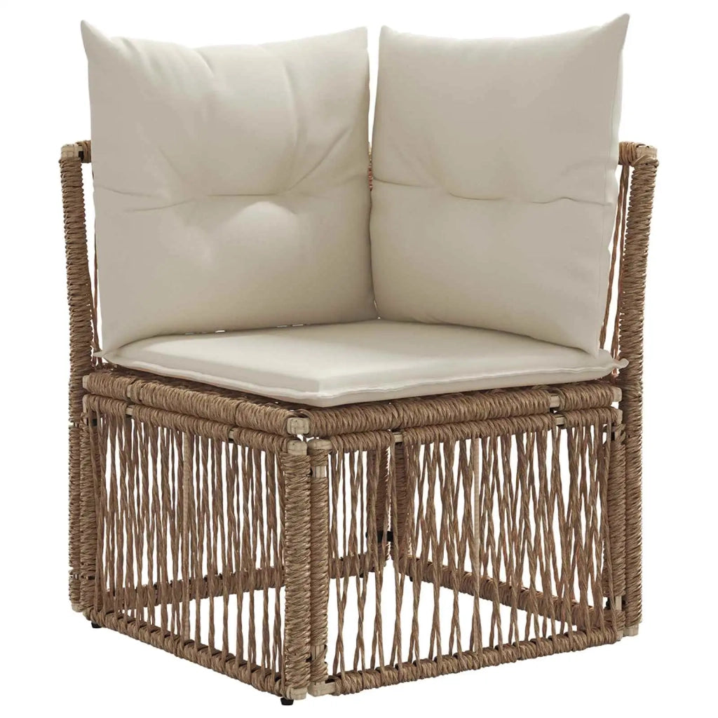 Set Divano da Giardino 8 pz Beige polyrattan 3436476