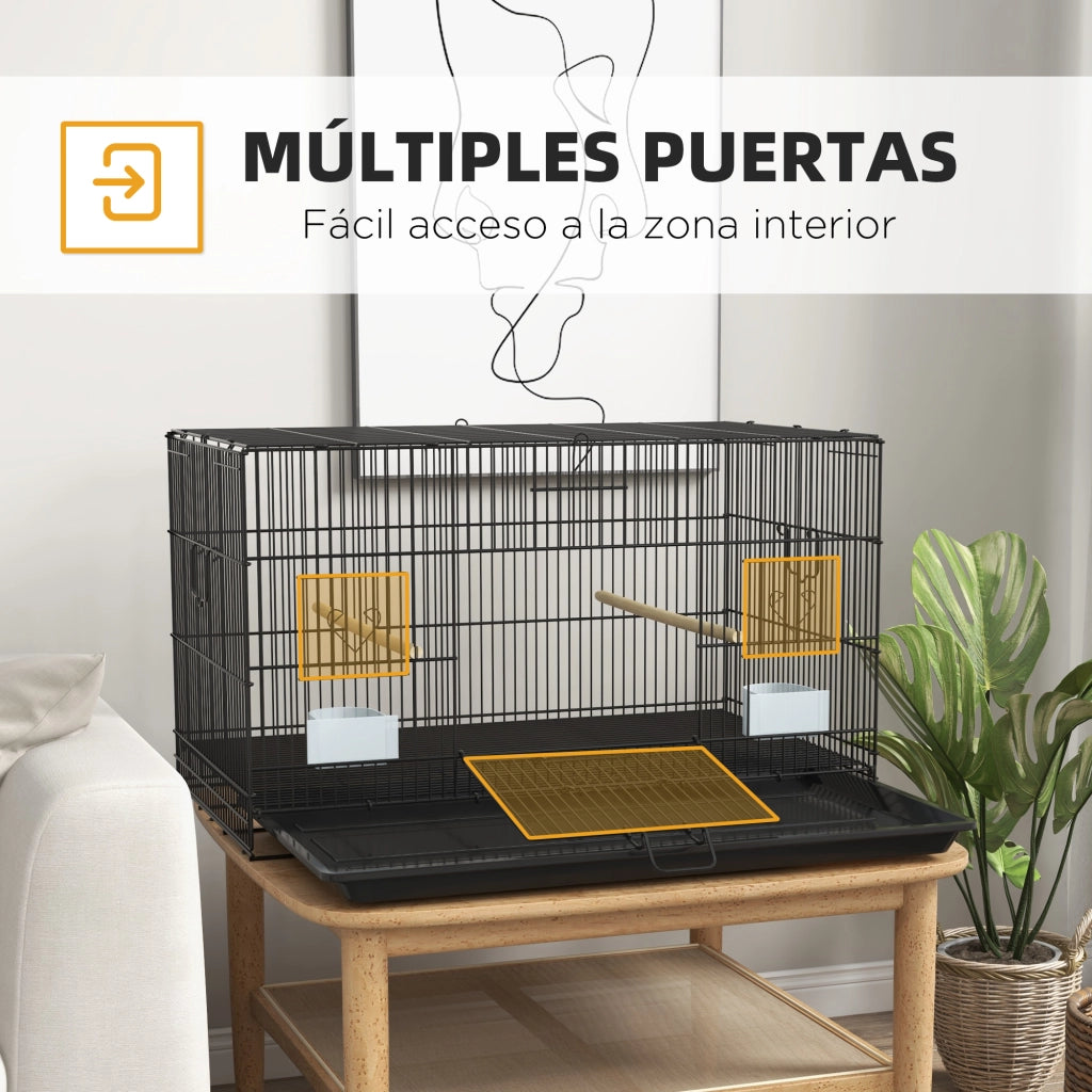 Gabbia per Uccelli ¨C Minimal ¨C Nero 77x46x45 cm