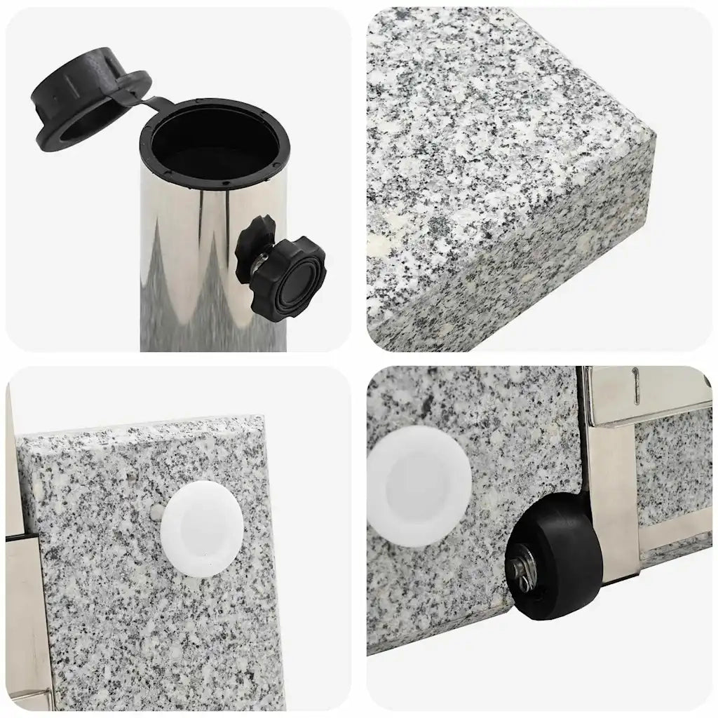 Base per ombrellone-Supporto per ombrellone Grigio 41 x 41 x 37 cm Granito