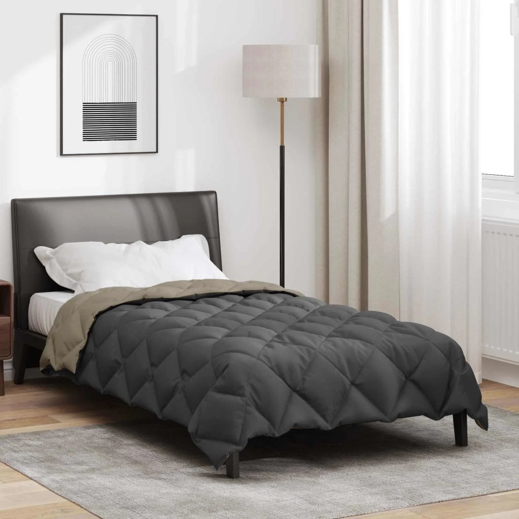 Duvet Invernale Grigio chiaro e Antracite 155 x 220 cm 42025759