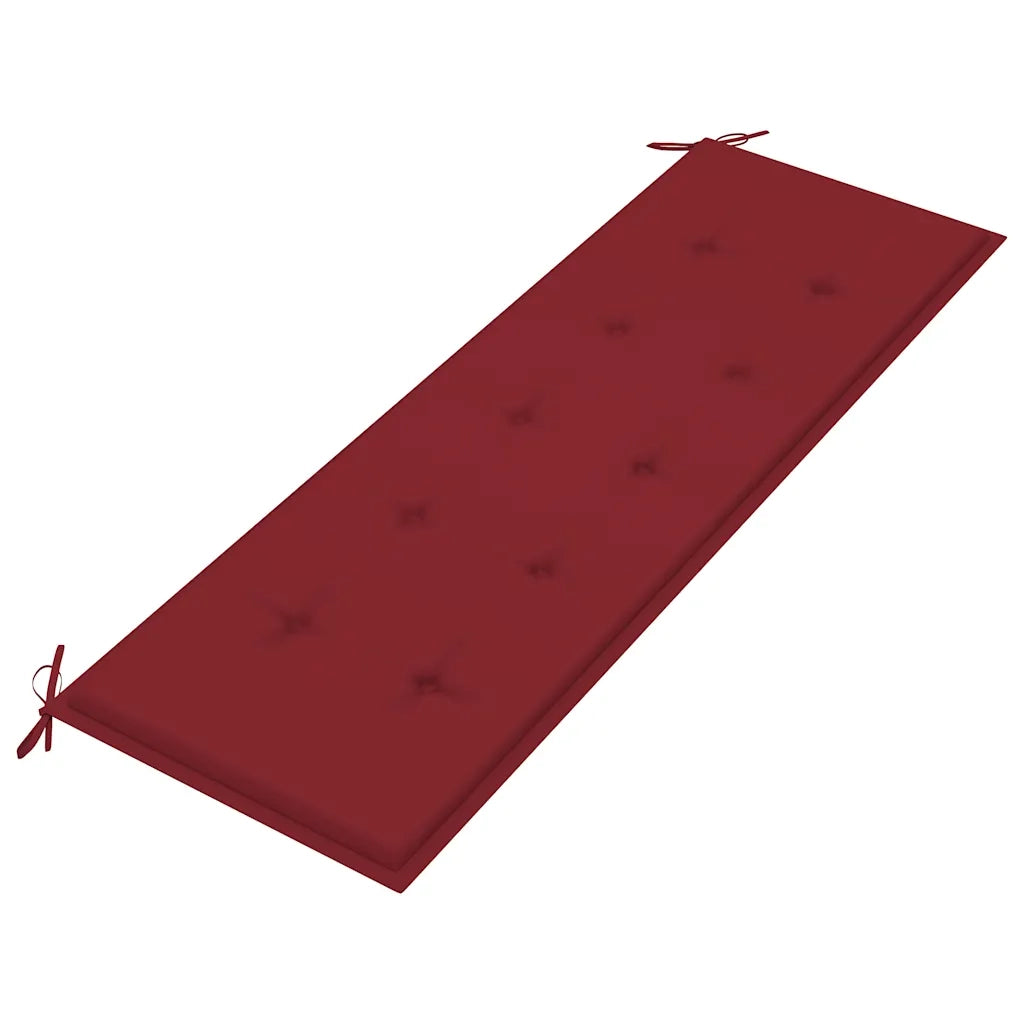 Panchina da Giardino 3 Posti e Cuscino 150cm Massello Eucalipto 3061005