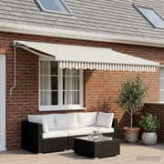 Tenda retrattile Grigio chiaro e bianco 350 x 250 cm 3425985