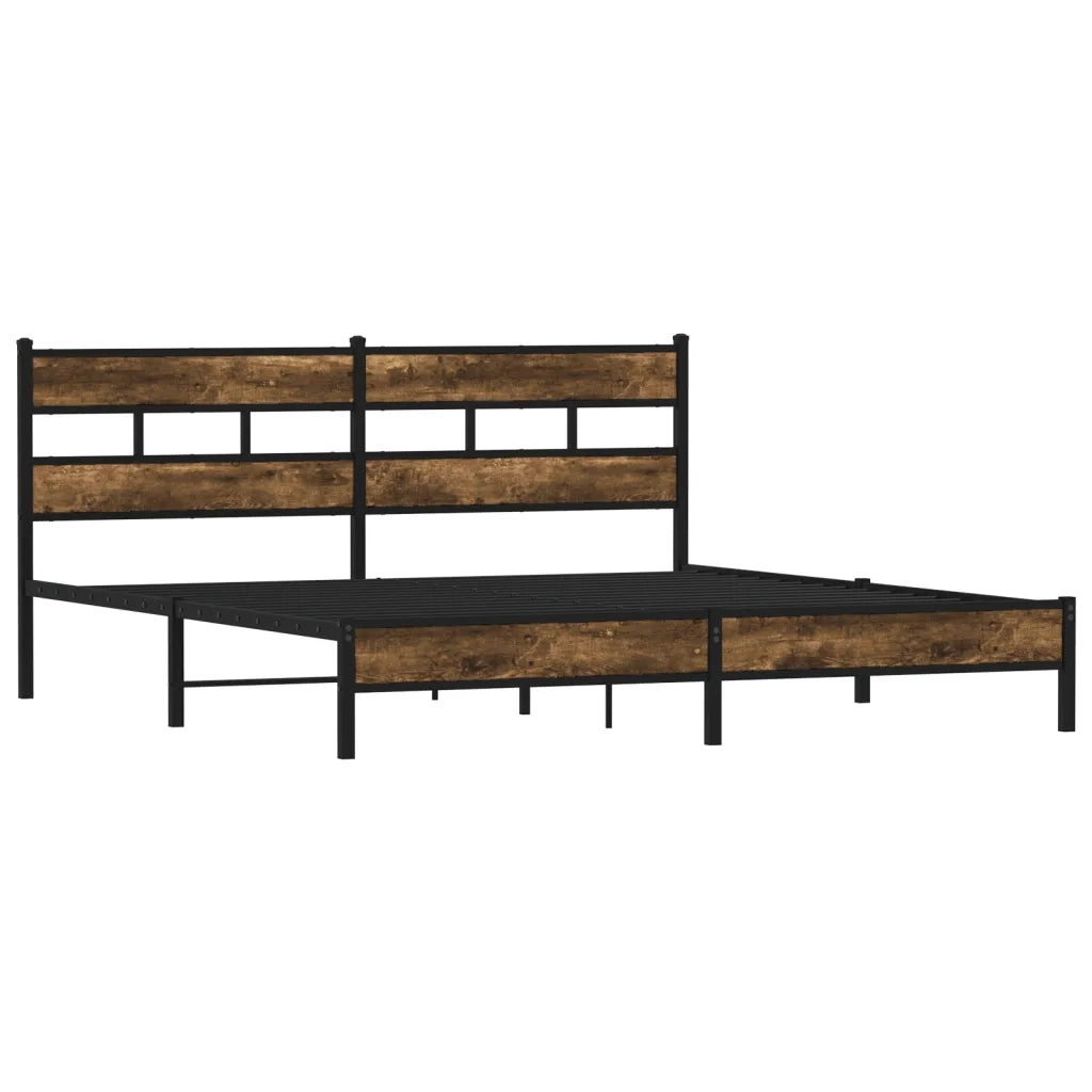 Giroletto senza Materaso in Metallo Rovere Fumo 193x203 cm 3308484