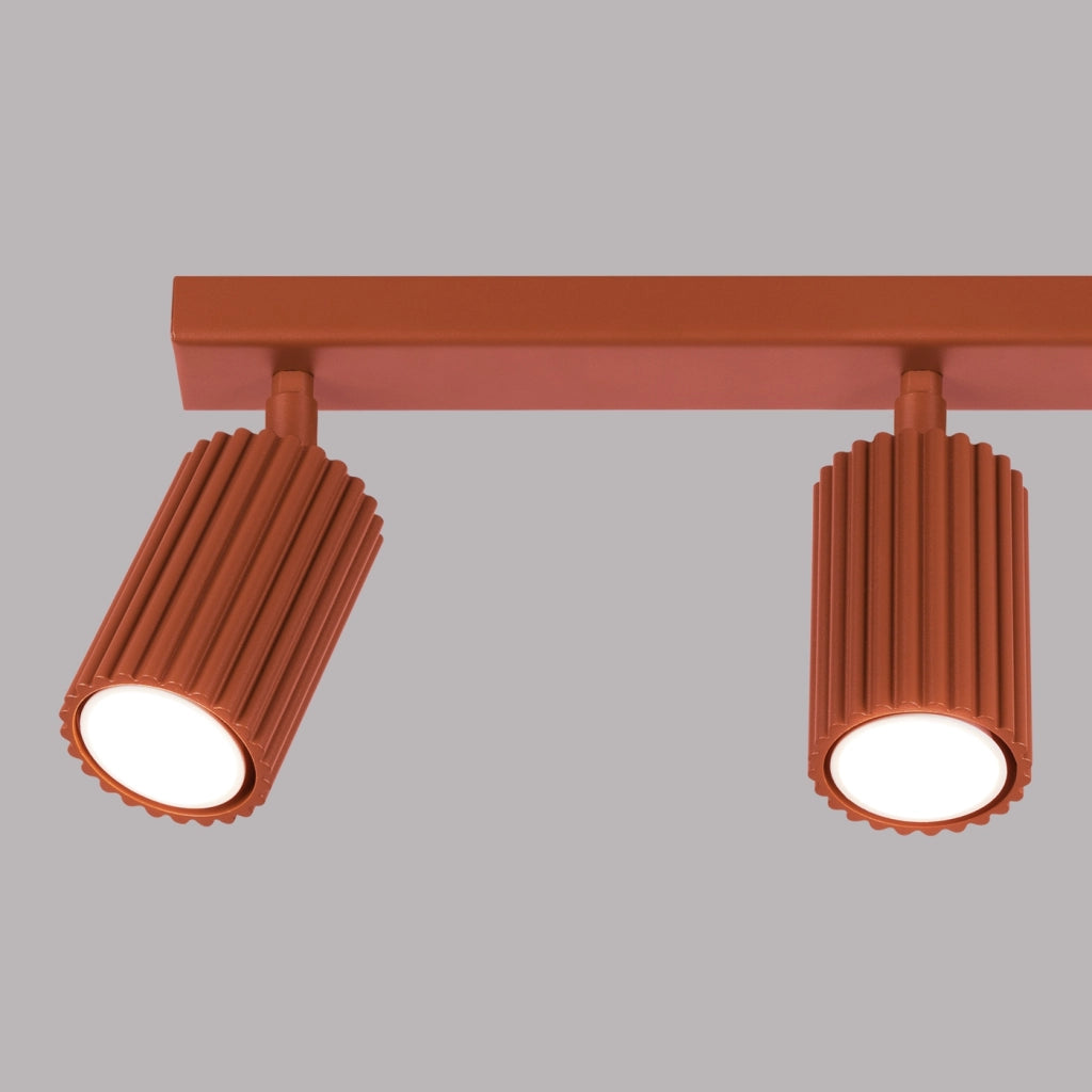 Lampada da soffitto KARBON 3L rosso ocra