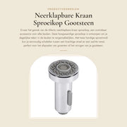 Sproeikop Neerklapbaar con Due Modelli di Sfoglia - Gootsteen Sproeikop - Verchroomd - 2 Modi Sproeier - Alta Qualità - Sicurezza Garantita - Rubinetto da Cucina 

Specifiche tecniche: 
- Modello: 
- Materiale: 
- Dimensioni: 
- Colore: 
- Certificazioni: