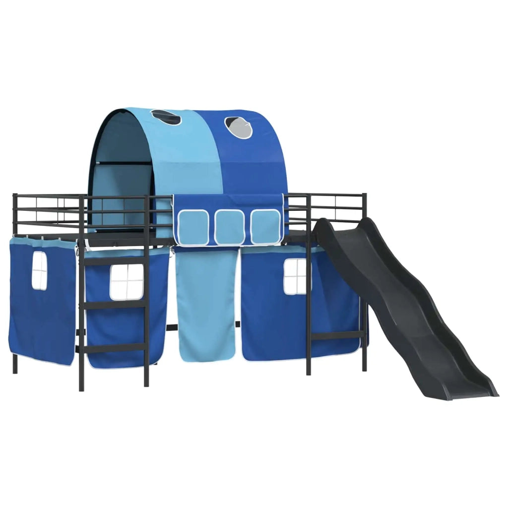 Struttura del letto loft per bambini Nero e Blu 107 x 200 cm