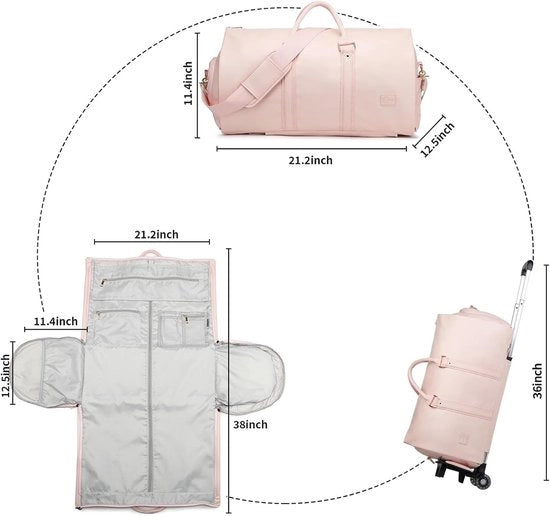 Bagaglio con Ruote e Spazio per Abbigliamento e Scarpe