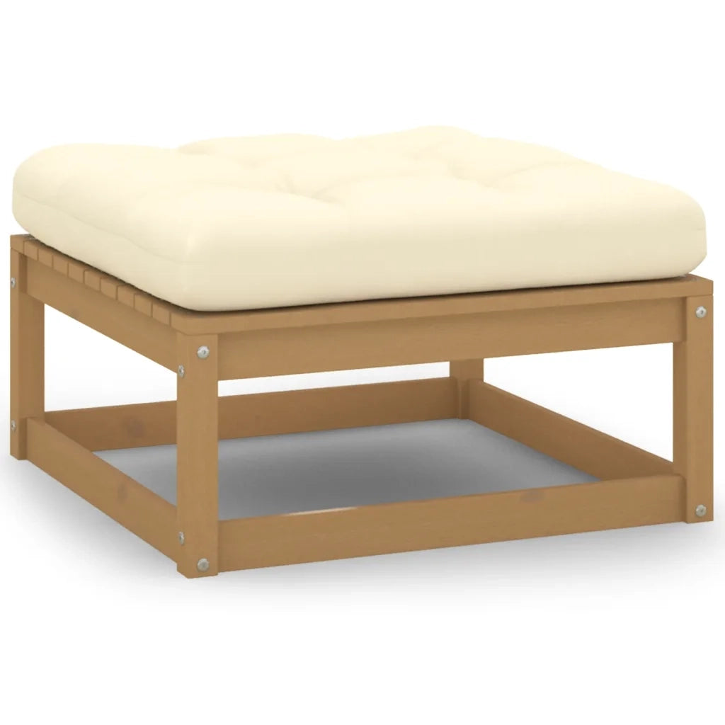 Sgabelli da Giardino con Cuscini 2 pz Legno Massello di Pino CFW4323004