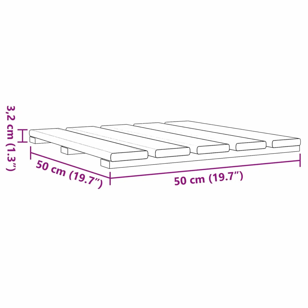 Piastrella per Decking 12 pcs Marrone 50 x 50 cm 3444823