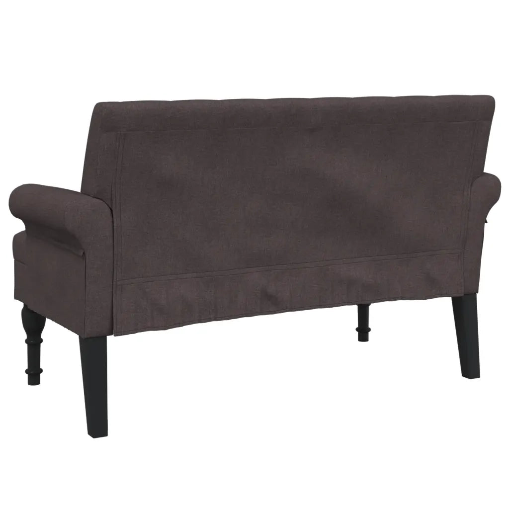 Panca con Schienale Marrone Scuro 120x62x75,5 cm in Tessuto CFW9918686