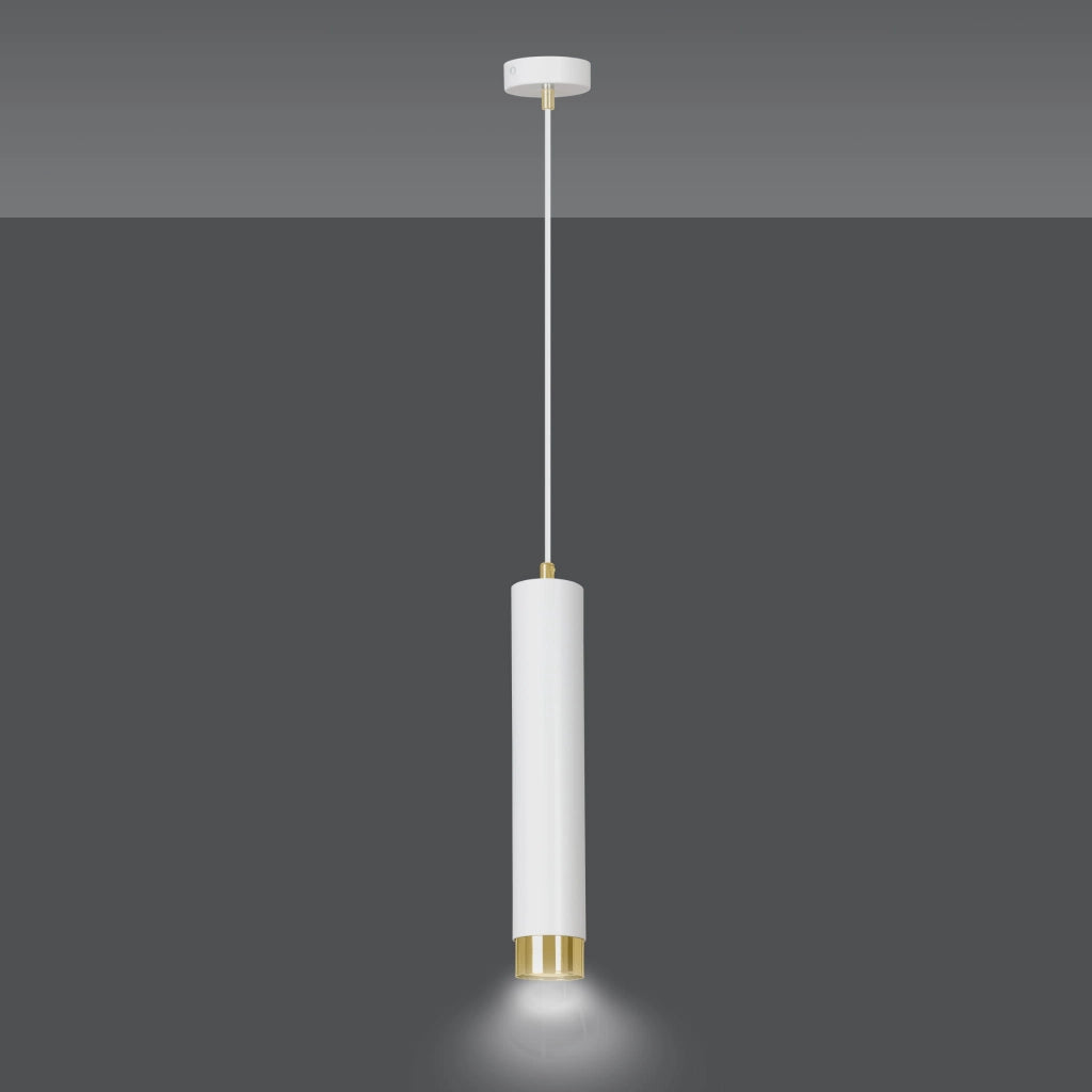 Lampada sospensione Emibig KIBO bianco oro GU10 Ø8cm