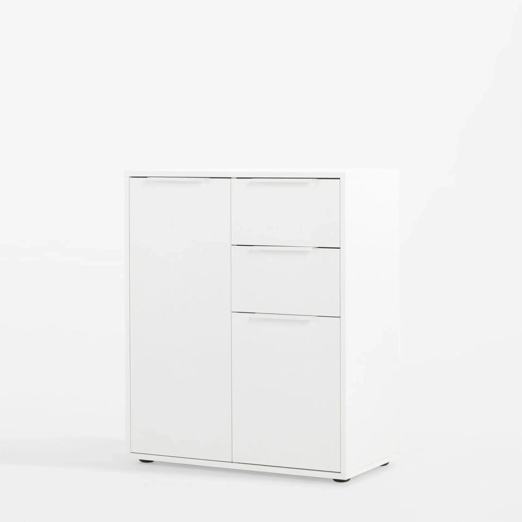 Mobile 2ante + 2 cassetti bianco lucido cm 72x35x87h