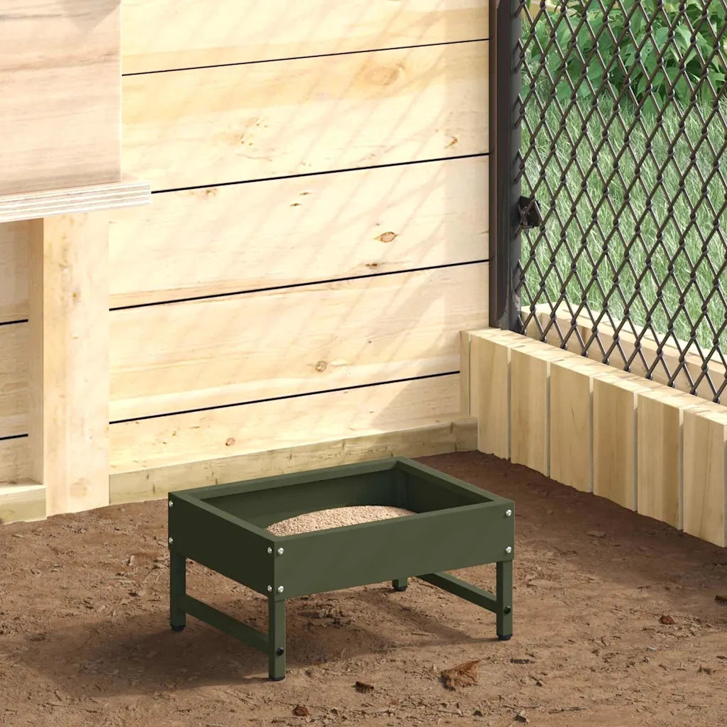 Mangiatore per Uccelli Verde oliva 80 x 28 x 13.5 cm 874625