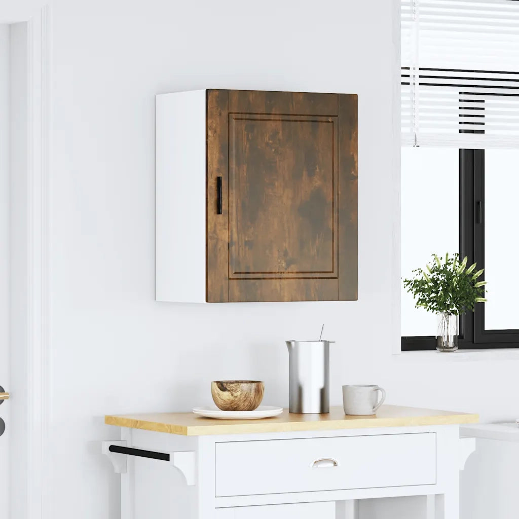 Pensile da Cucina-Mobile Cucina da Parete Porto Rovere Fumo in Legno Multistrato 896011