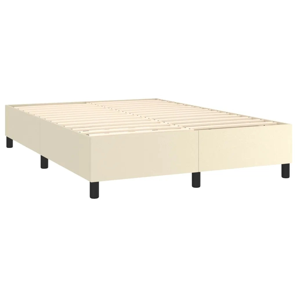 Giroletto a Molle con Materasso e LED Crema 140x190 cm 3139261