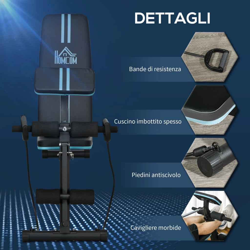 Panca per Esercizi ¨C Minimal ¨C Blu