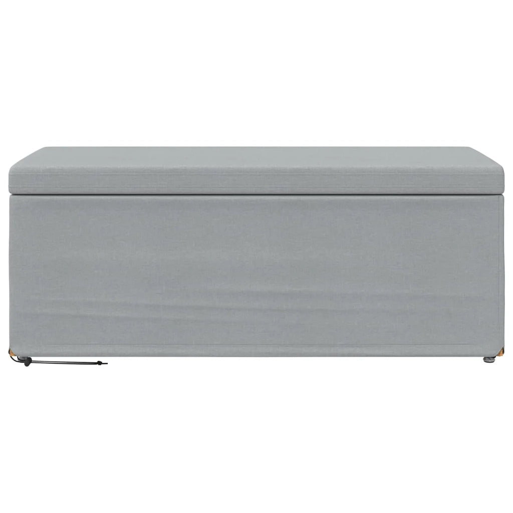 Pouf Grigio chiaro Tessuto e Legno Ingegnerizzato 876788