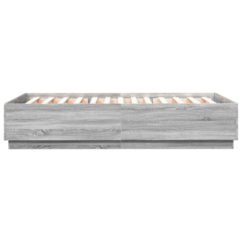 Letto matrimoniale | Letto per adulti | Giroletto Grigio Sonoma 150x200 cm in Legno Multistrato