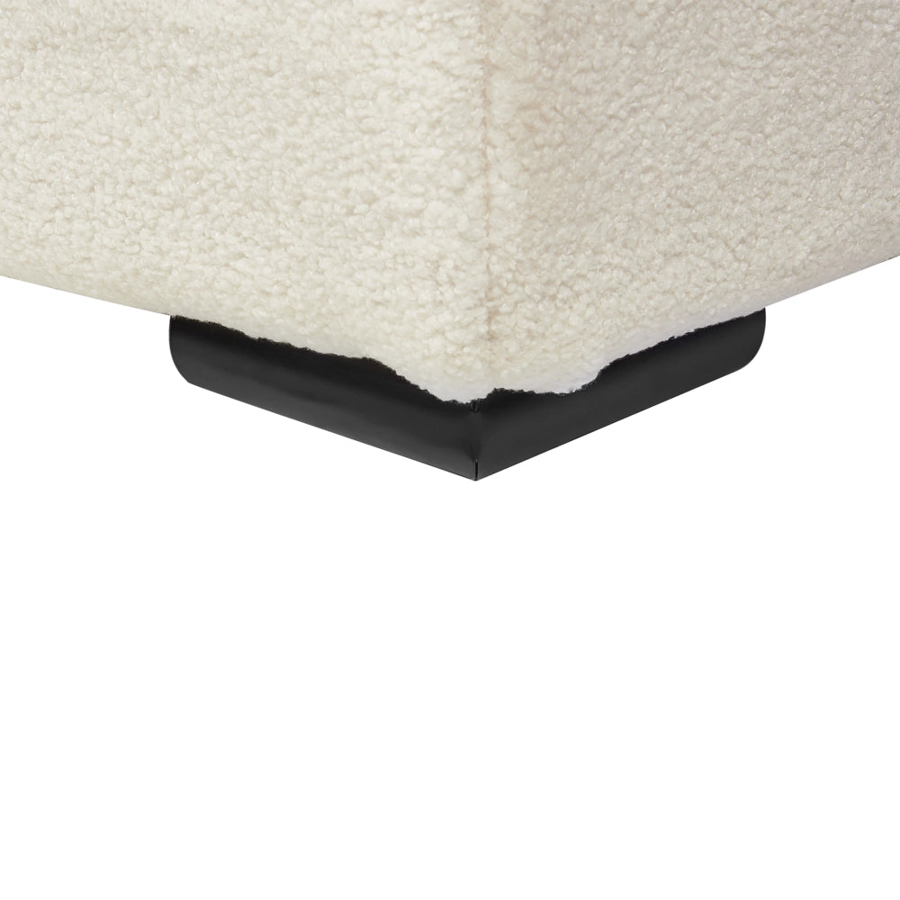 Struttura letto a doghe Beige Chiaro Poliestere Boucle Tessuto imbottito 160 x 200 cm Design classico tradizionale