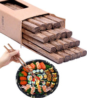 10 Paia di Bastoncini da Cibo Riscaldabili - Bastoncini da Cibo in Legno - Set da Cucina - Cucina Giapponese per Sushi - Cucina Asiatica per Pesci - Design Tradizionale
