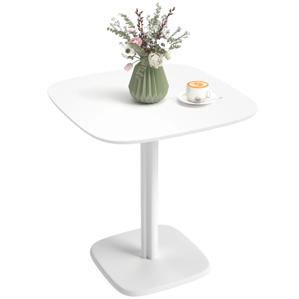 Tavolo da pranzo allungabile quadrato moderno ¨C zephmum ¨C effetto legno bianco 70x70 cm