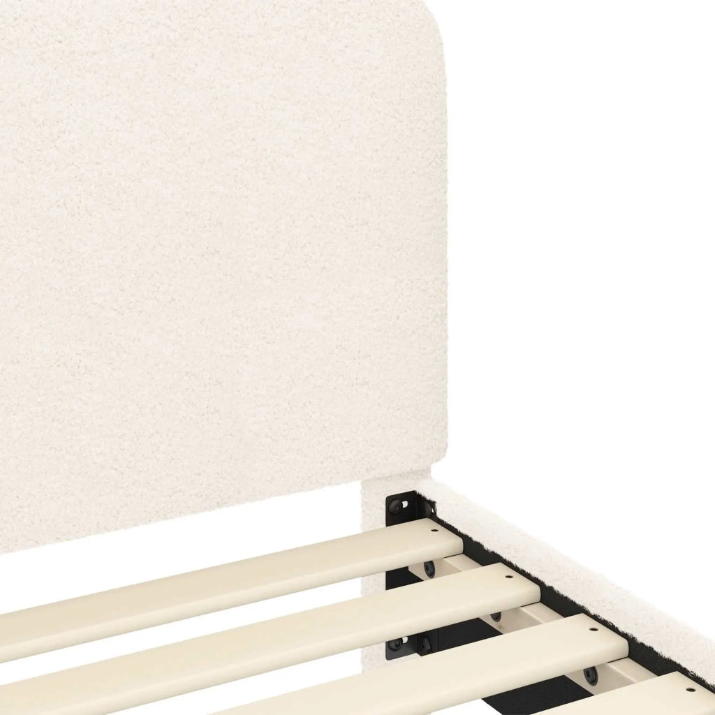 Struttura letto bambini con testata Crema 90 x 190 cm 42010973