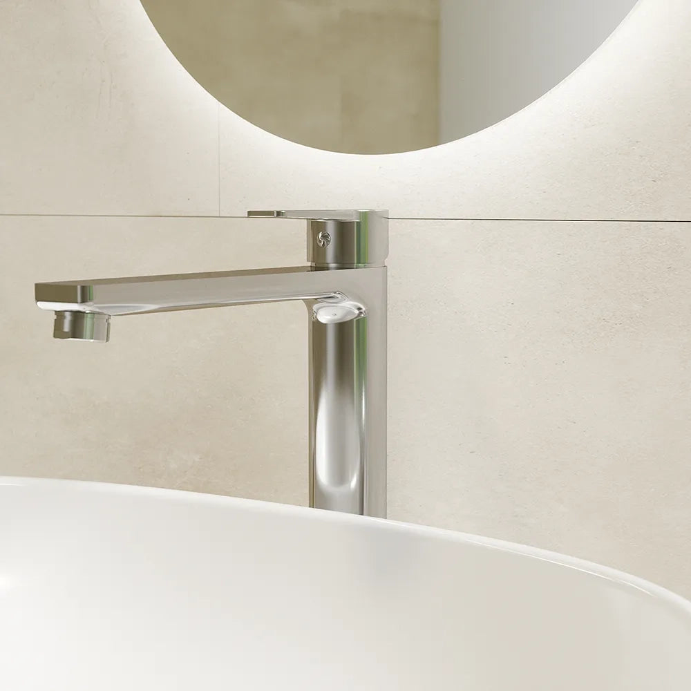 Coppia miscelatori lavabo alto bidet senza scarico cromato | Jane