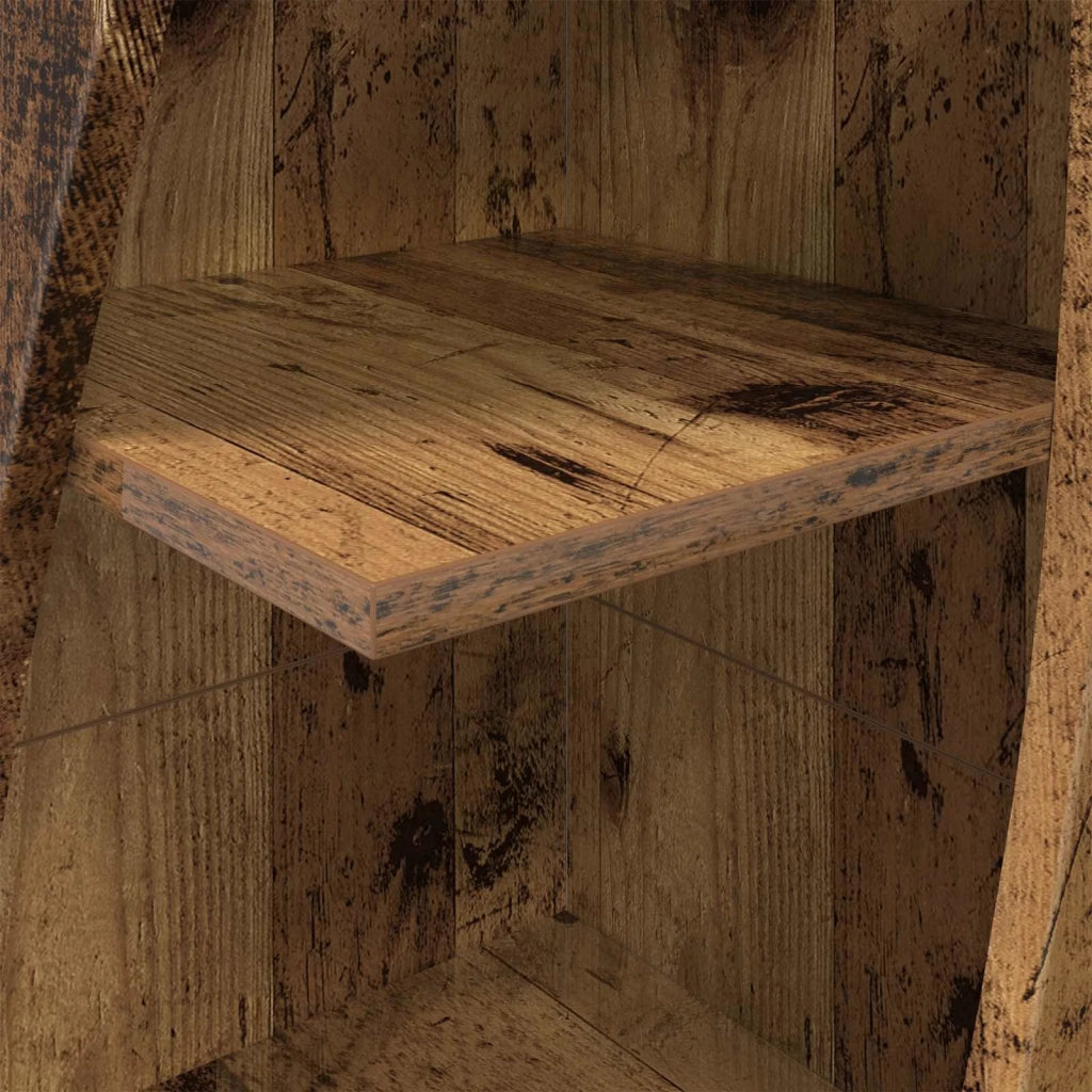 Mobile angolare Legno vecchio 32x32x140cm Legno multistrato 889883