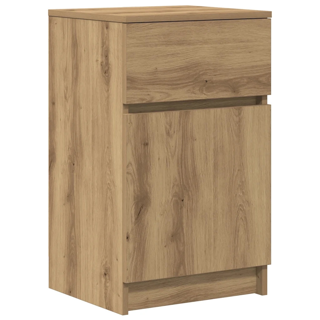 Comodino Rovere Artigianale 39x35x65 cm in Legno Multistrato 861335