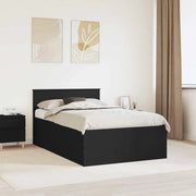 Struttura del letto-Giroletto Nero 135 x 190 cm Legno multistrato 494030