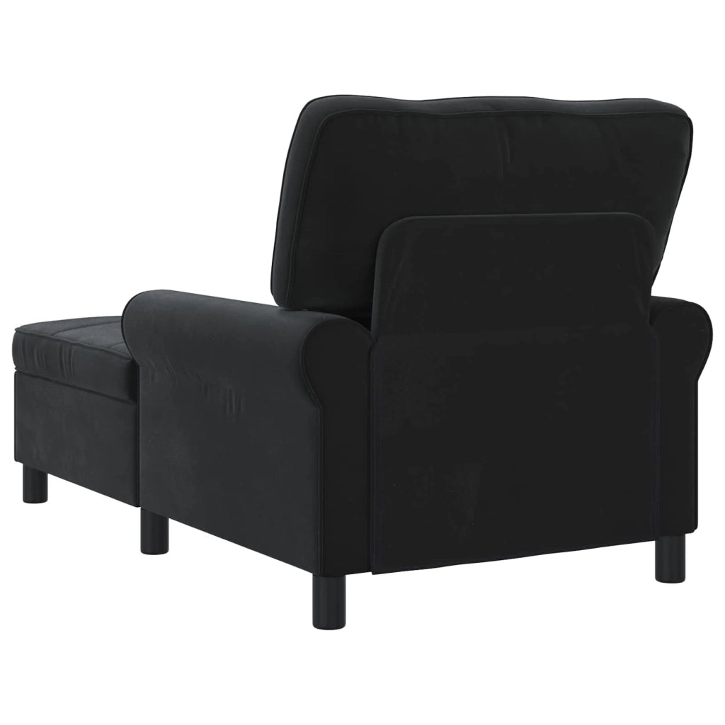 Chaise Lounge | Sedia a Sdraio con cuscino Nero 91 x 157 x 91 cm Velluto CFW2688990
