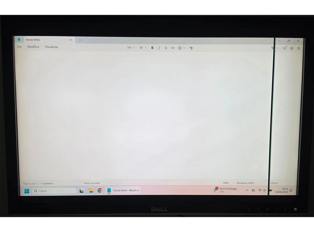 Monitor PC 24" Dell 2408WFP 16:10 HDMI DP VGA -  con Riga Su Display
