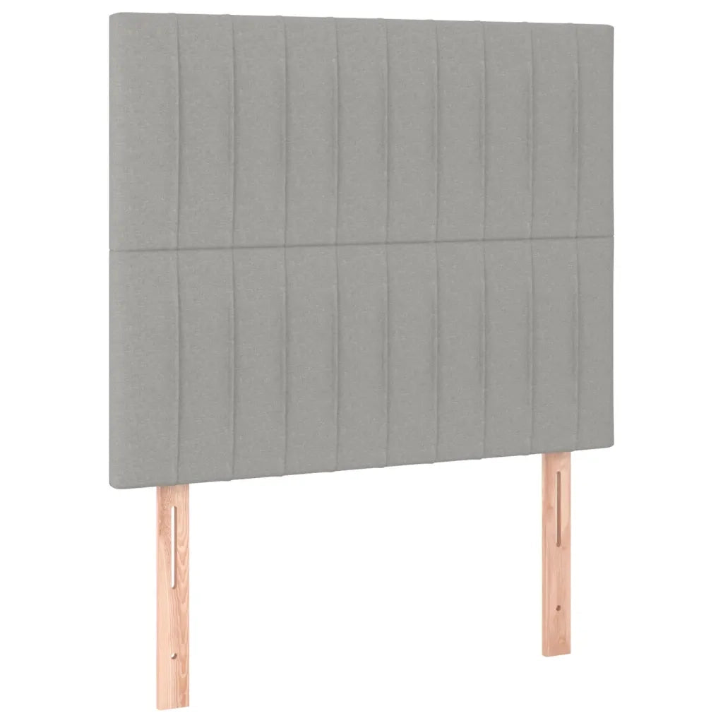 Giroletto a Molle con Materasso Grigio Chiaro 120x200cm Tessuto