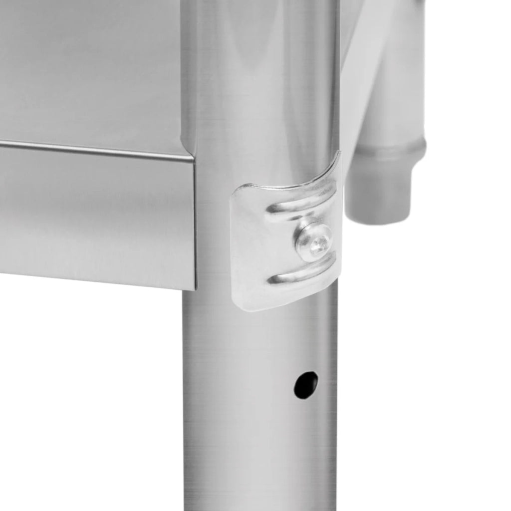 Banco di lavoro per ristorazione Tavolo in acciaio inox per la preparazione degli alimenti Cucina mobile 60cm x 45cm