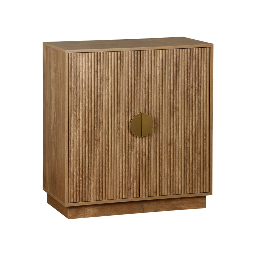 Credenza esotica a 2 ante, 80cm, effetto legno miele