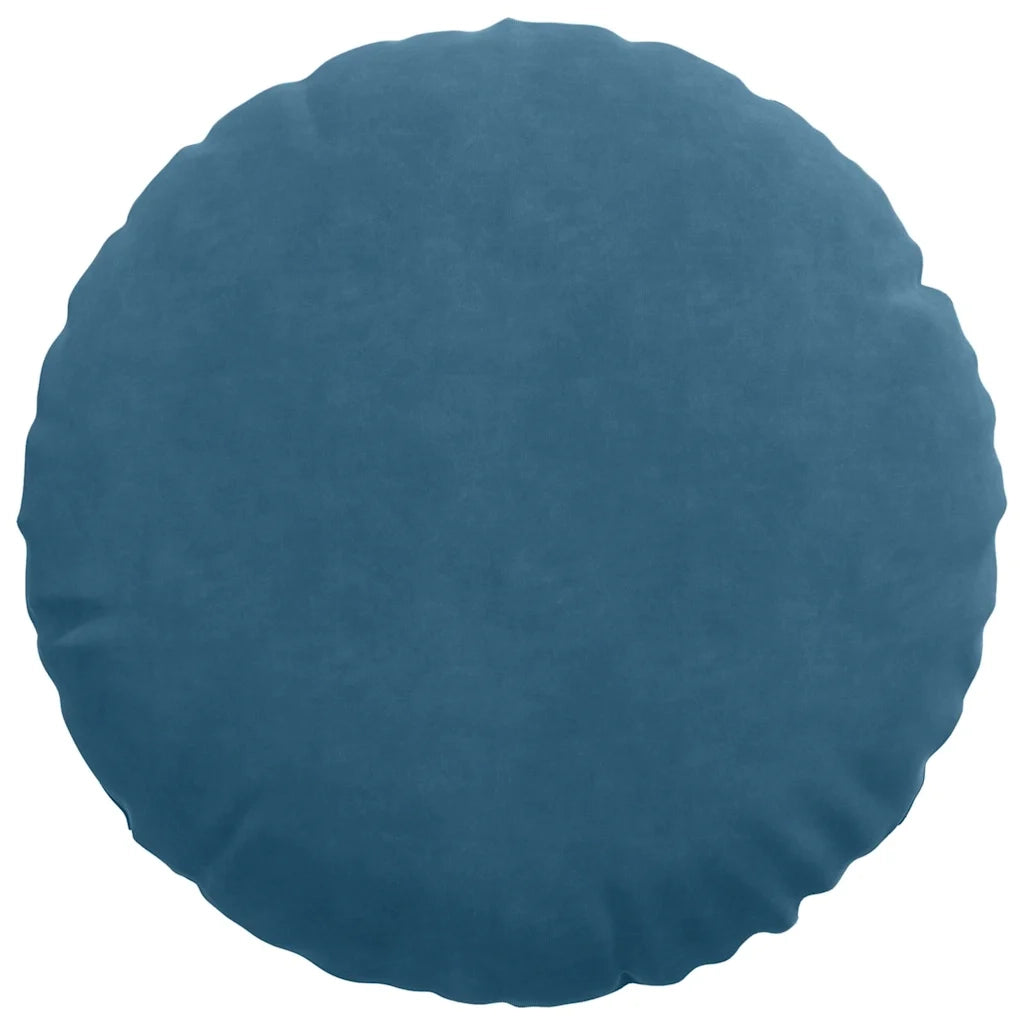 Cuscini per Seduta 2 pcs Blu Ø50 x 19 cm Velluto 42014173