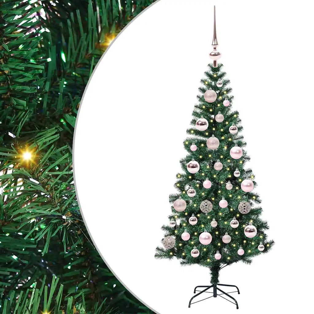 Albero di Natale artificiale con luci integrate Verde 120 cm 3396738