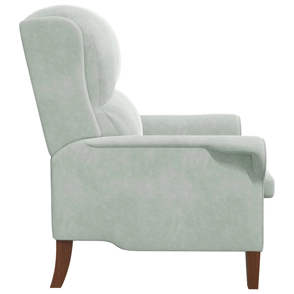 Poltrona | Sedia Relax Grigio chiaro Velluto