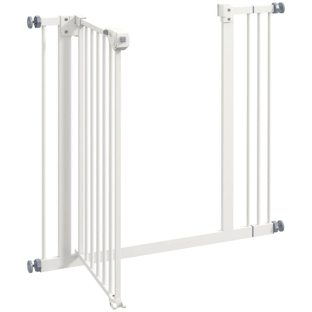 Cancello per Cani ¨C Minimal ¨C Metalloplastica, Bianco, 74-87 cm