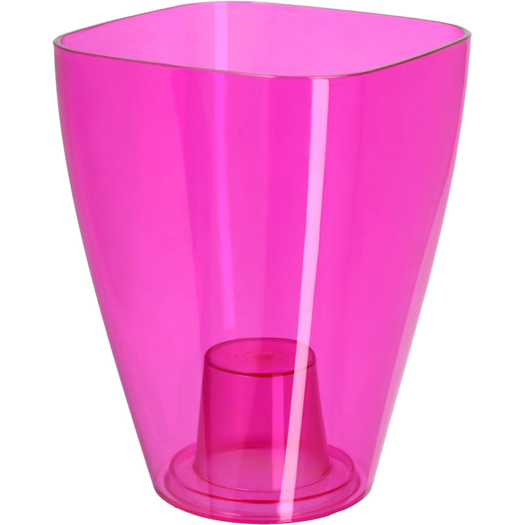 Vaso da fiori KADAX per orchidee, in plastica, rosa tinta unita, 9 cm