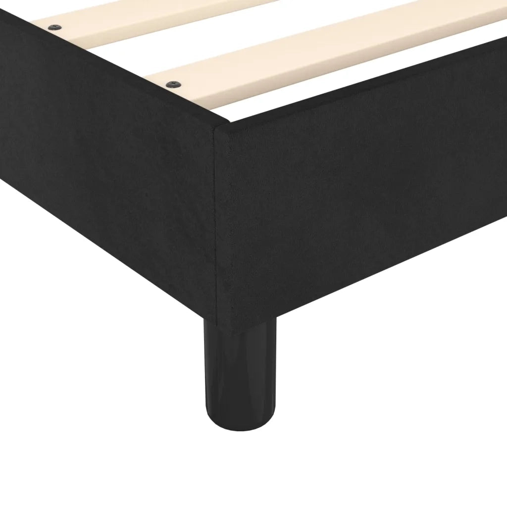 Struttura Letto a Rete a Molle Nero 200x200 cm in Velluto 3120792